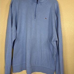 Vineyard Vines Men's Light Blue Zip-Up Sweater